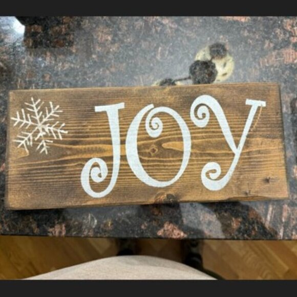None Other - JOY handmade sign with wall hanger